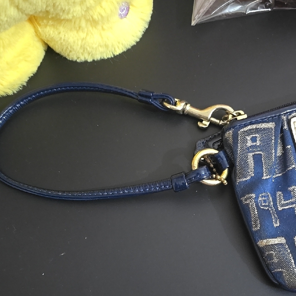 Coach Blue and Gold Women's Bag - Picture 3 of 8